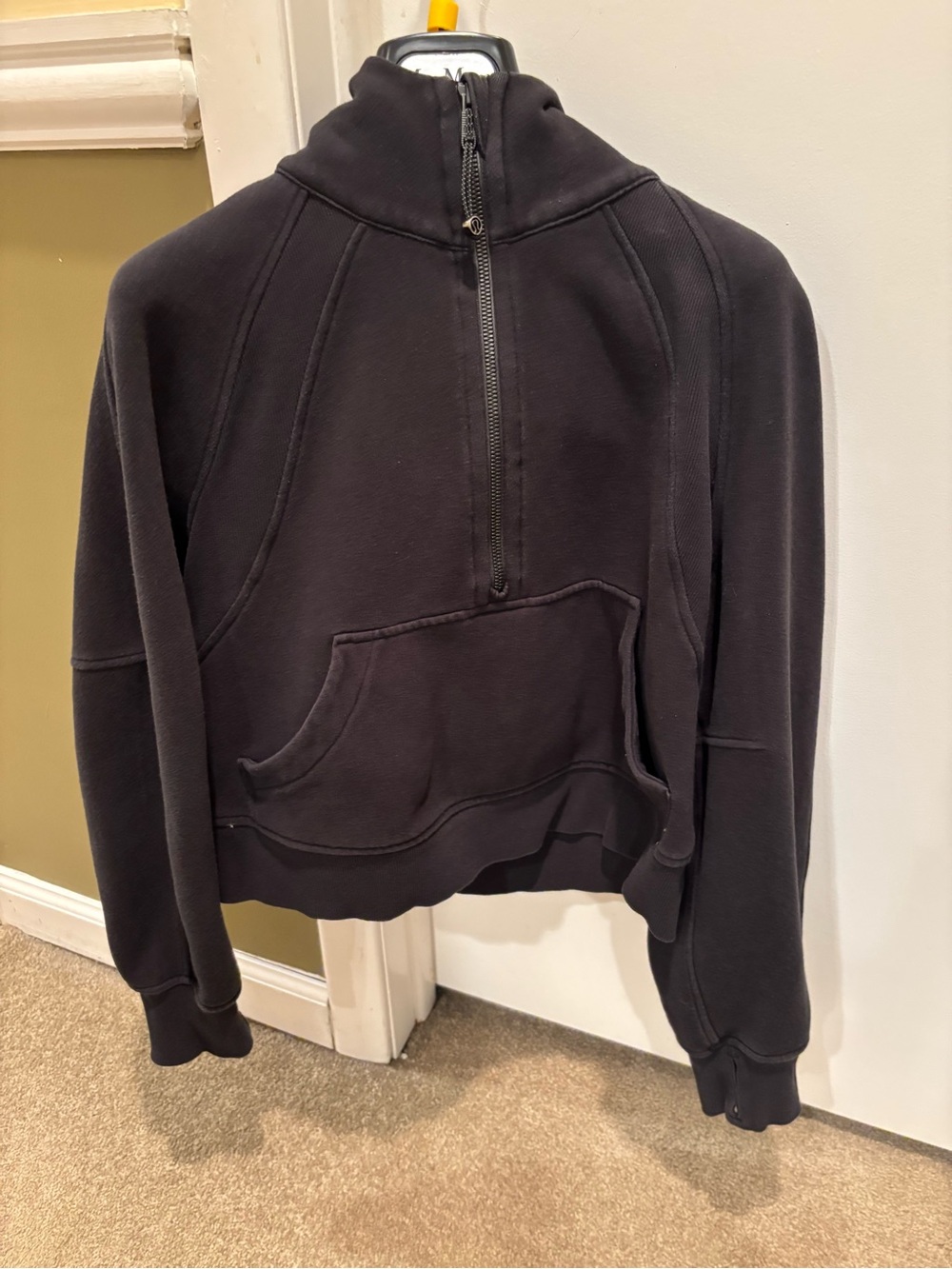 lululemon athletica Black Half-Zip Scuba Sweatshirt